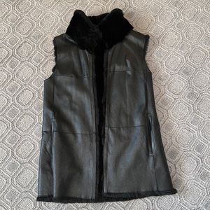 Michael Kors genuine rabbit reversible fur vest